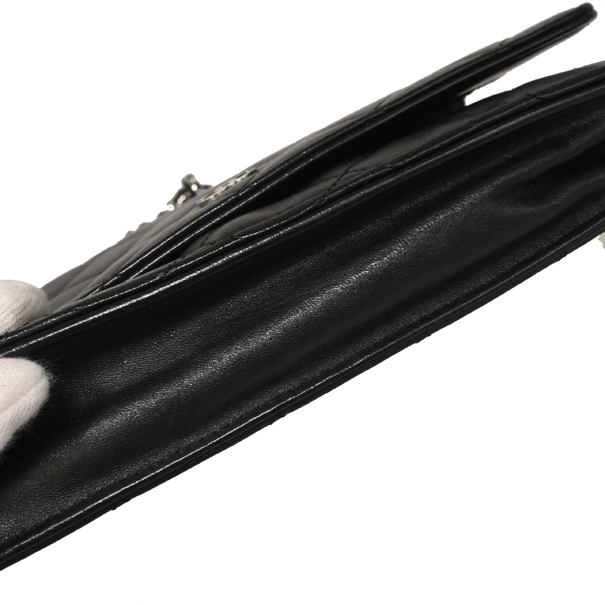 Chanel Black Lambskin Classic WOC Wallet on Chain Bag