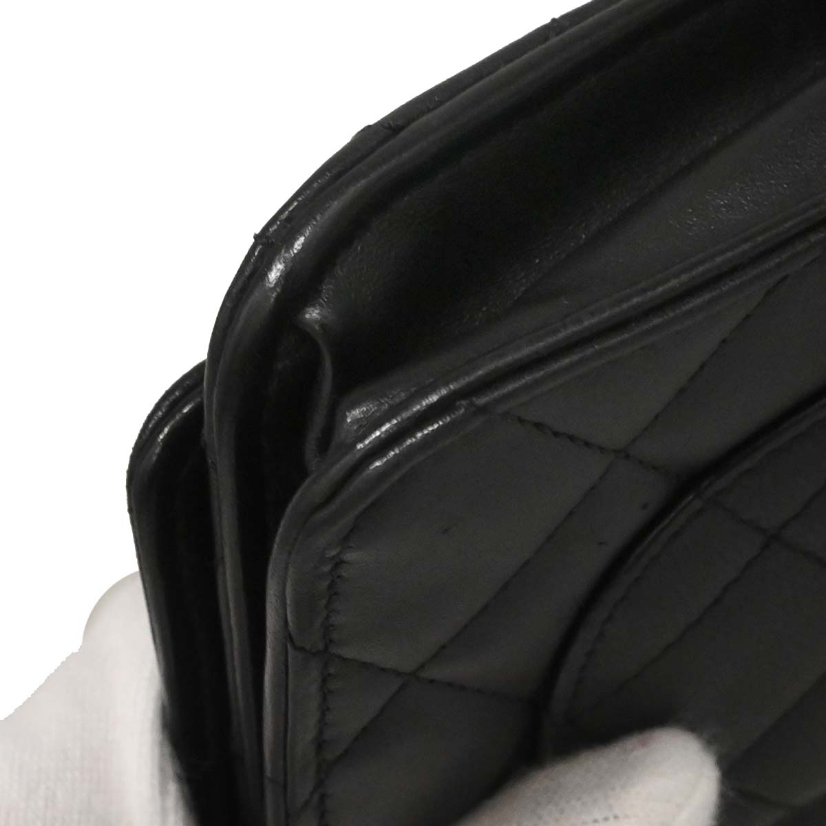Chanel Black Lambskin Classic WOC Wallet on Chain Bag