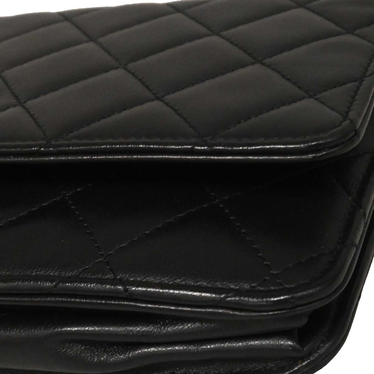Chanel Black Lambskin Classic WOC Wallet on Chain Bag