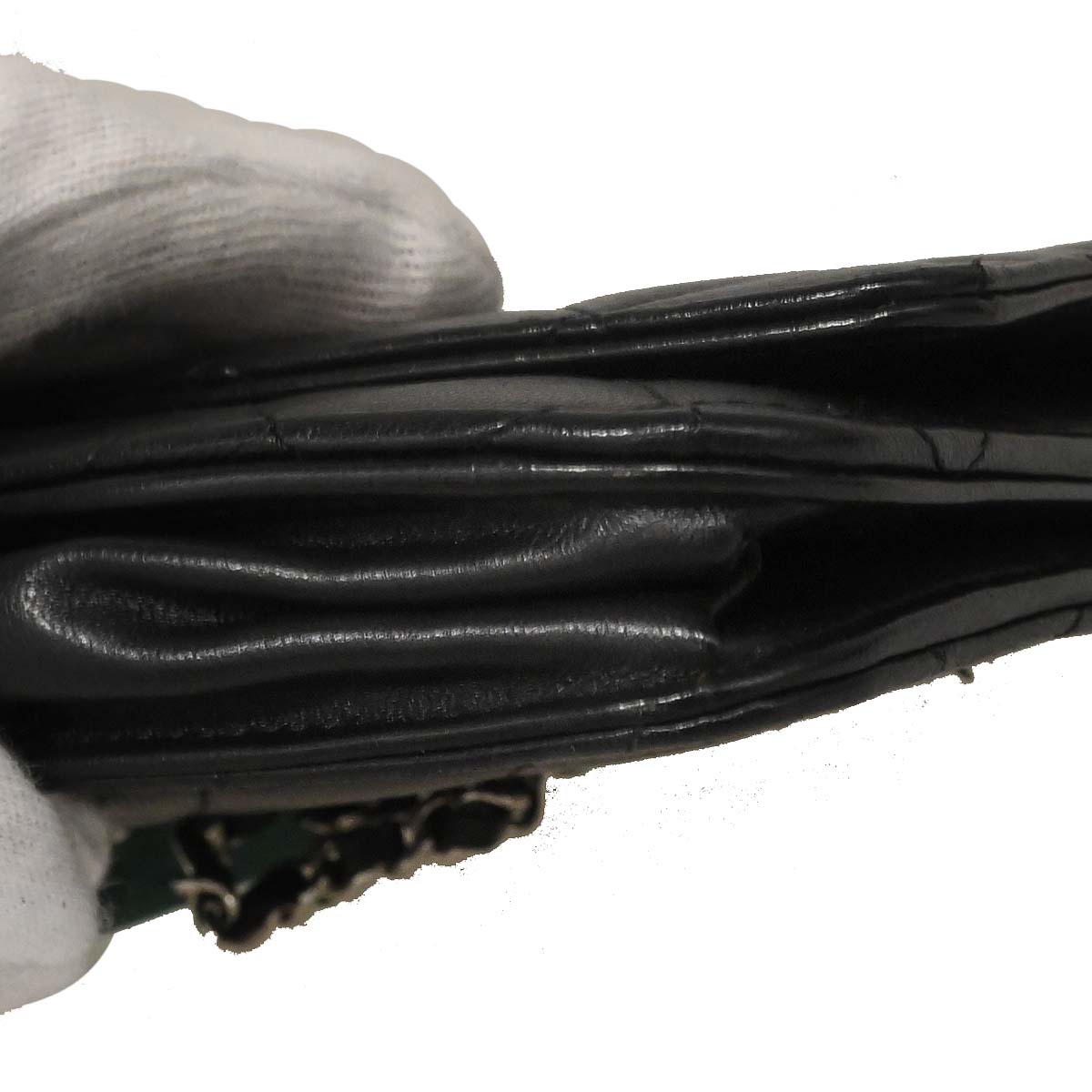 Chanel Black Lambskin Classic WOC Wallet on Chain Bag