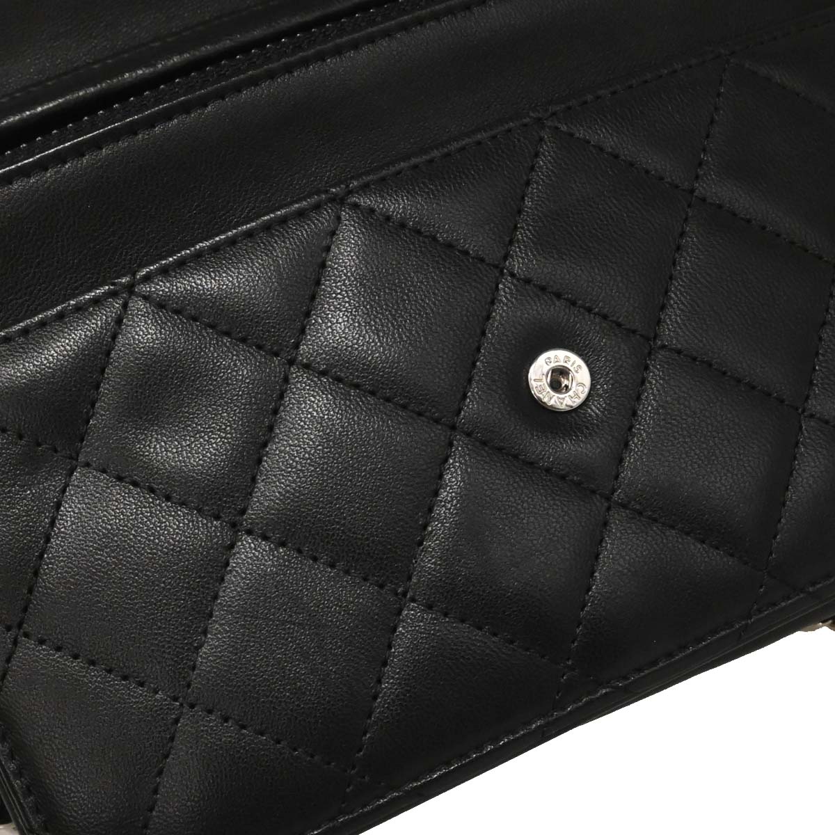 Chanel Black Lambskin Classic WOC Wallet on Chain Bag