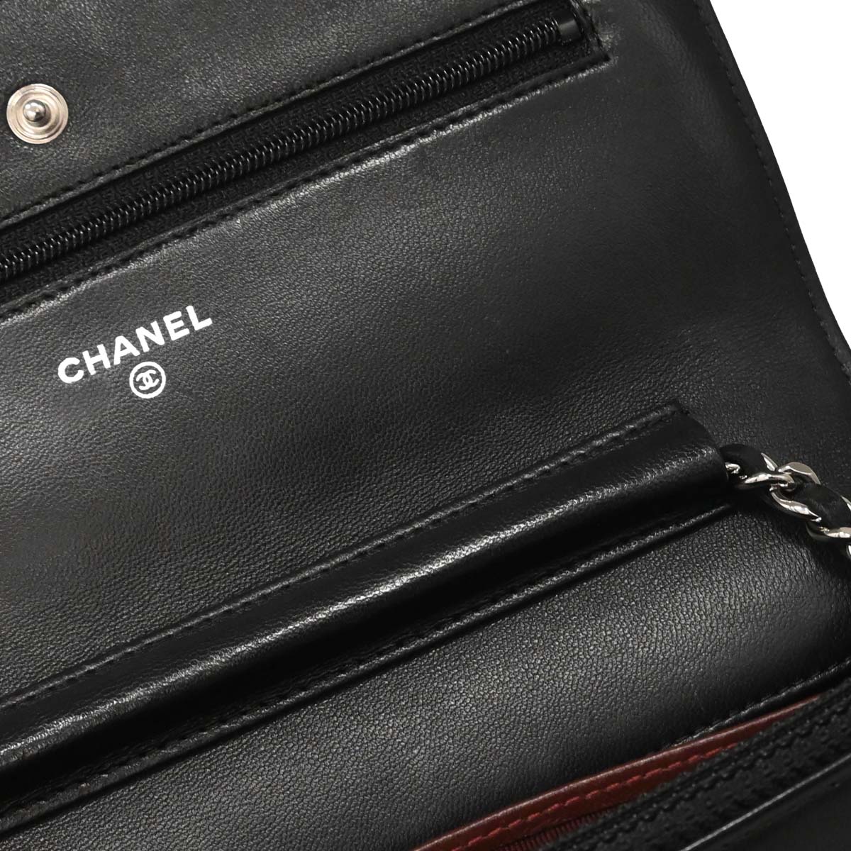 Chanel Black Lambskin Classic WOC Wallet on Chain Bag