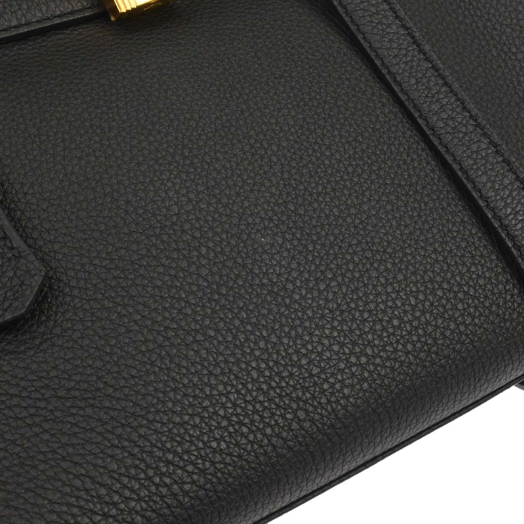 Hermes Black Togo Kelly 28 Retourne 2way Shoulder Handbag