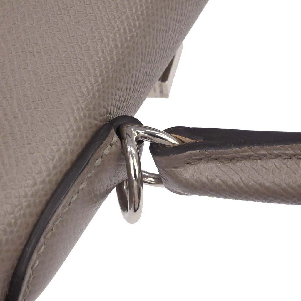 Hermes Gris Asphalt Epsom Kelly 28 Sellier 2way Shoulder Handbag