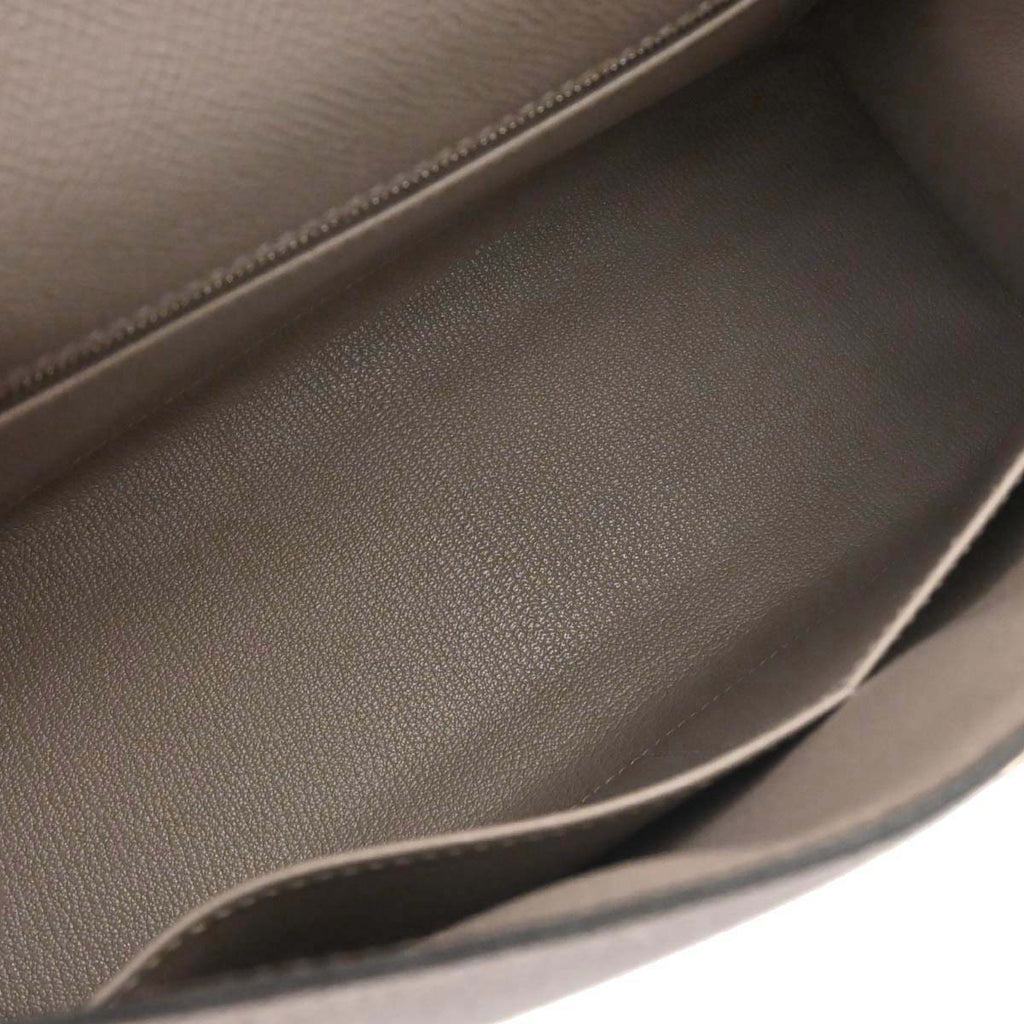 Hermes Gris Asphalt Epsom Kelly 28 Sellier 2way Shoulder Handbag