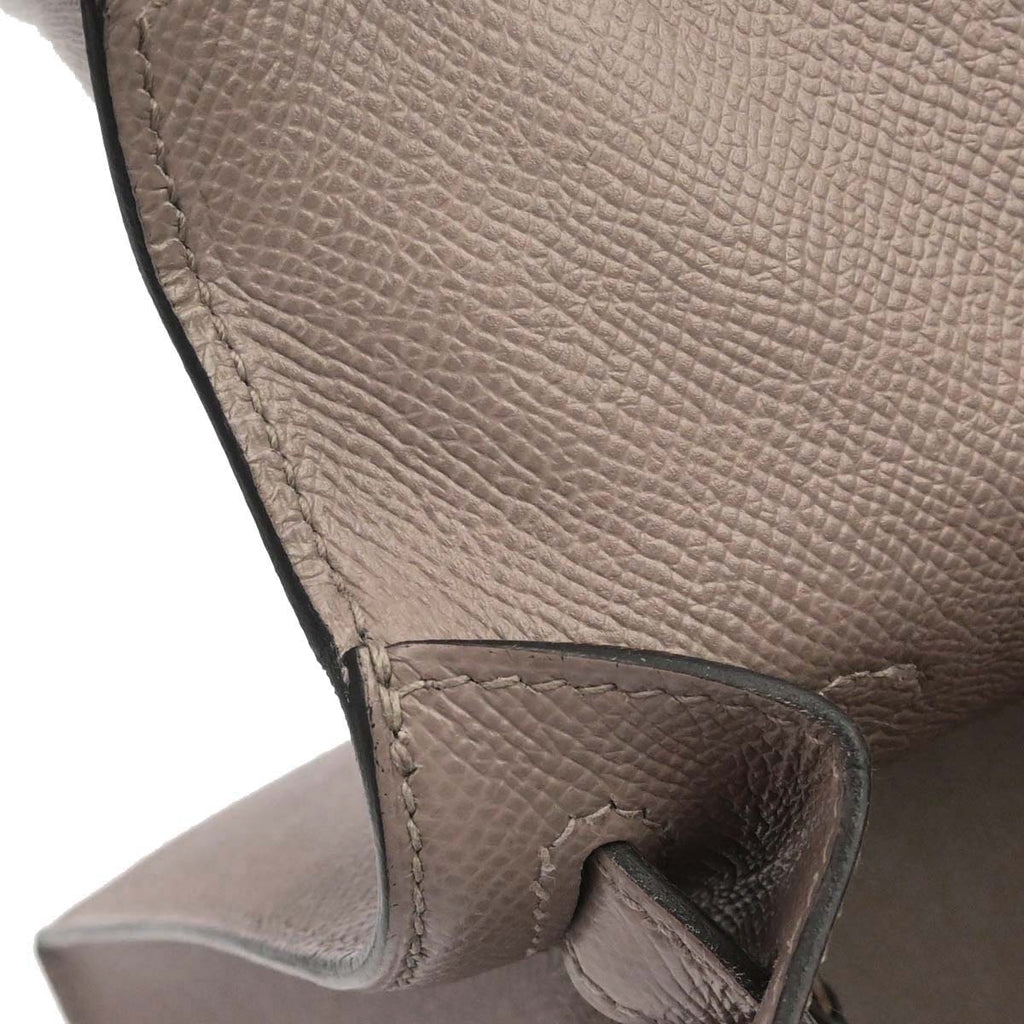 Hermes Gris Asphalt Epsom Kelly 28 Sellier 2way Shoulder Handbag