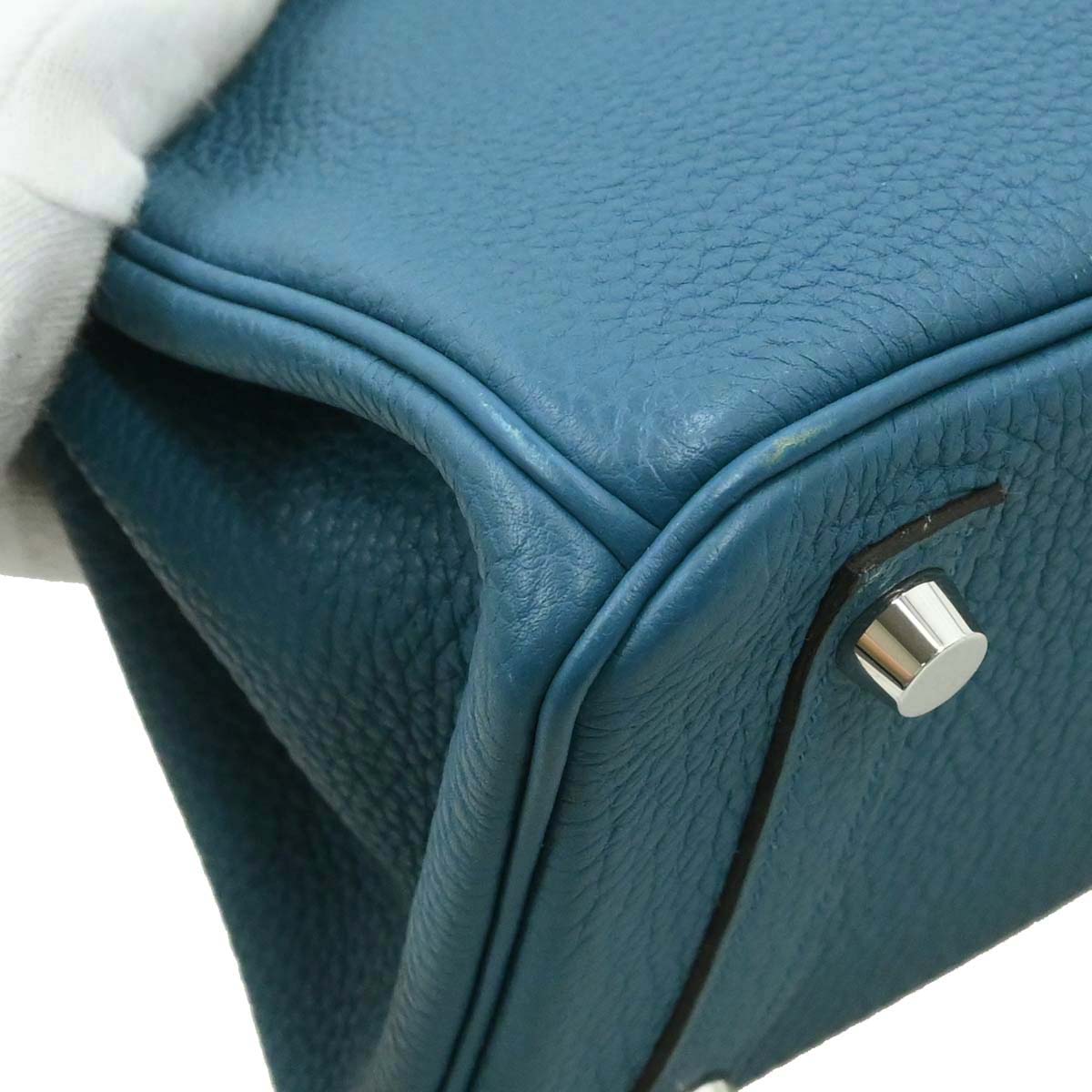 Hermes Cobalt Togo Birkin 25 Handbag