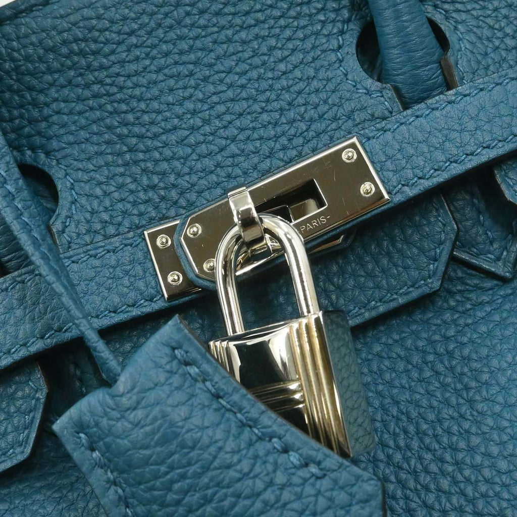 Hermes Cobalt Togo Birkin 25 Handbag
