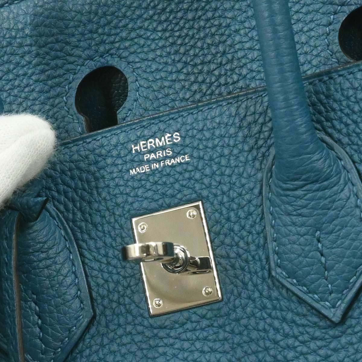 Hermes Cobalt Togo Birkin 25 Handbag