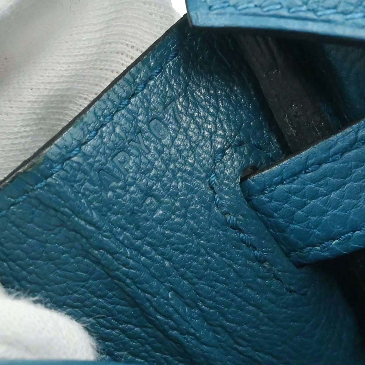 Hermes Cobalt Togo Birkin 25 Handbag