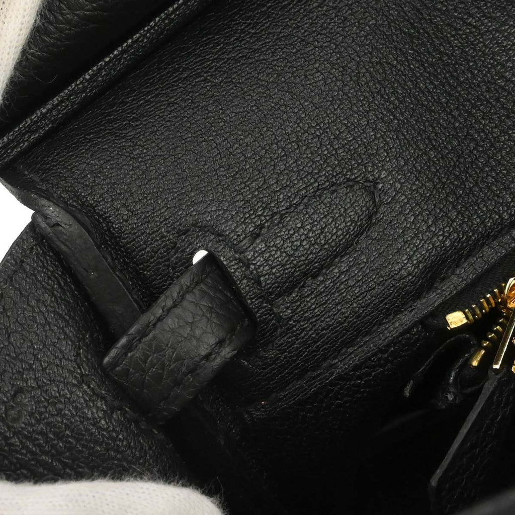 Hermes Black Togo Birkin 25 Handbag