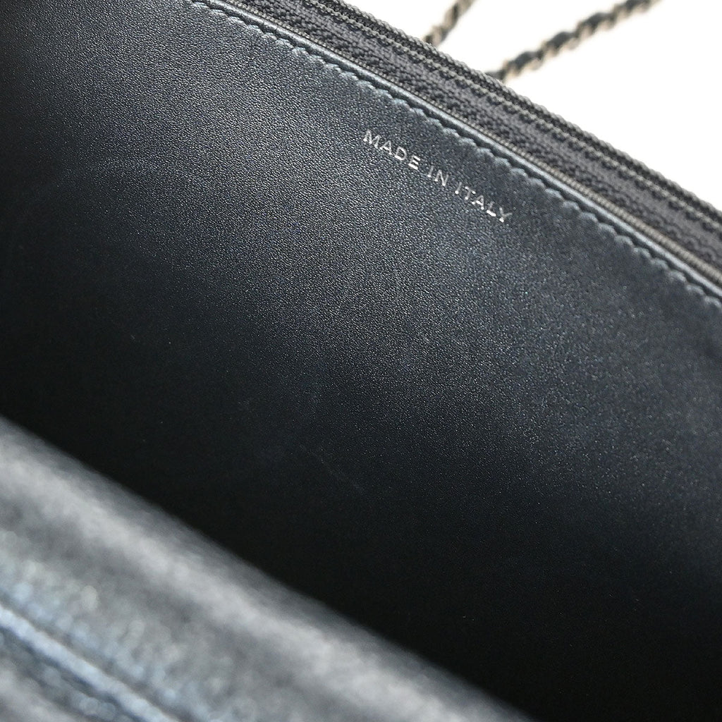 Chanel 2014-2015 Metallic Blue Calfskin Classic WOC Wallet on Chain Bag