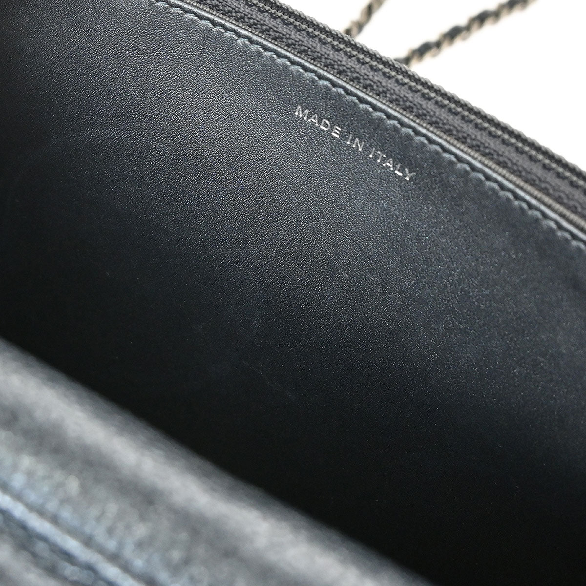 Chanel 2014-2015 Metallic Blue Calfskin Classic WOC Wallet on Chain Bag