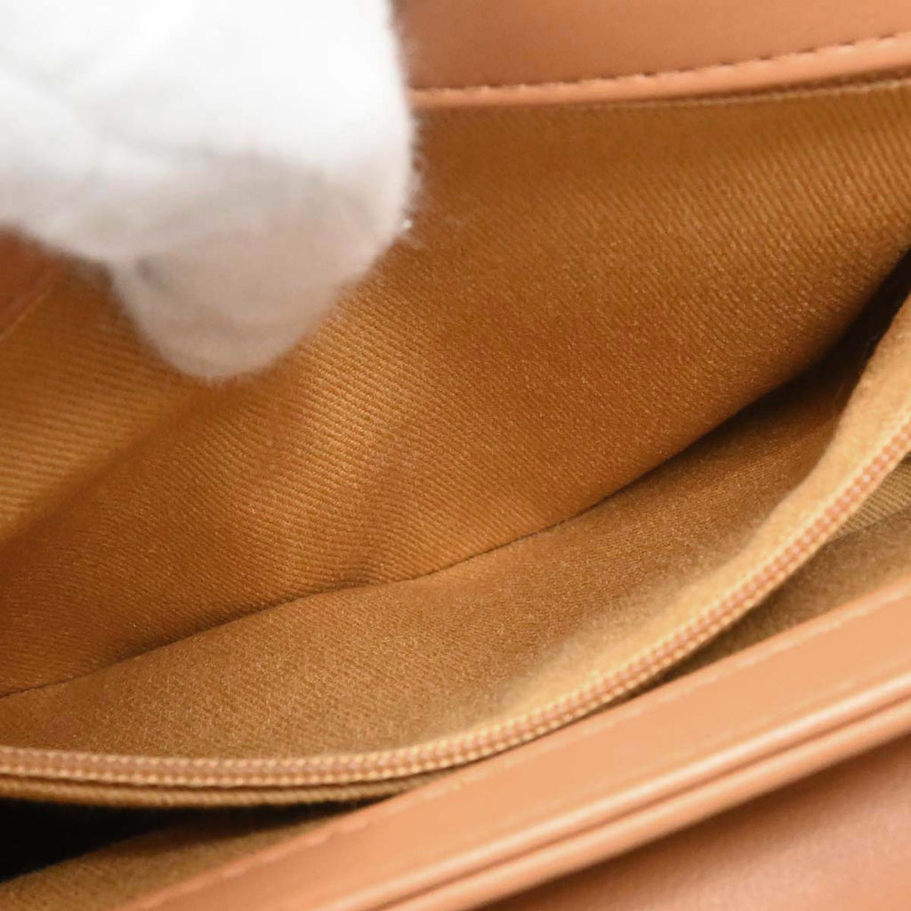 Chanel 2018 Brown Calfskin Coco Eyelets Round Flap Shoulder Bag