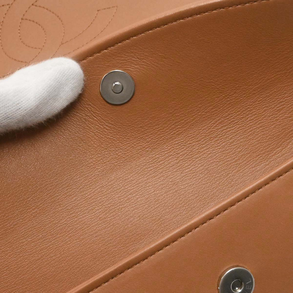 Chanel 2018 Brown Calfskin Coco Eyelets Round Flap Shoulder Bag