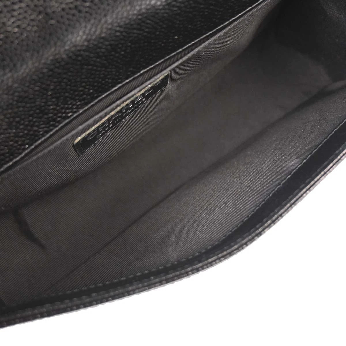 Boy Chanel Black Caviar Chevron Medium Shoulder Bag