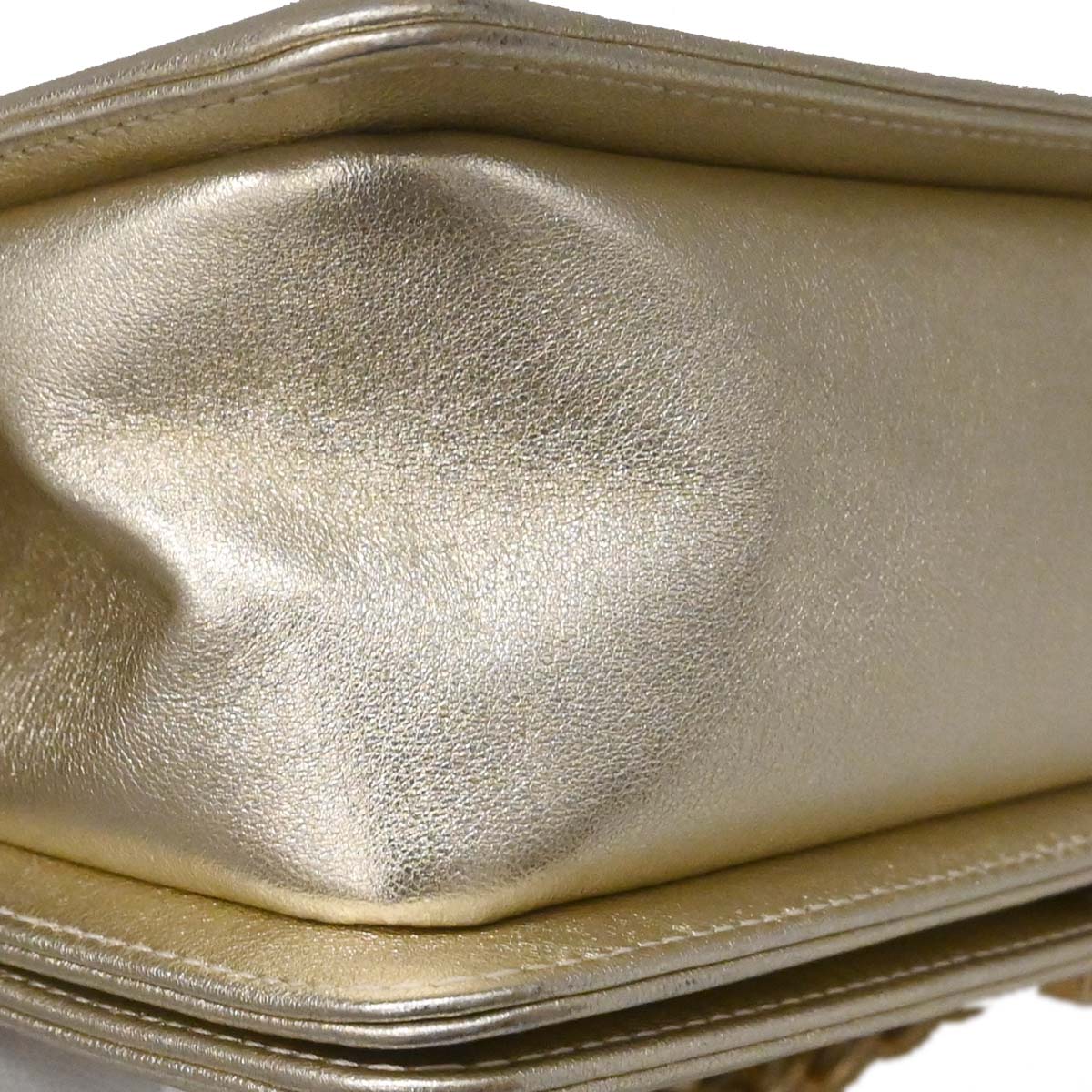 Boy Chanel * Gold Python Medium Shoulder Bag