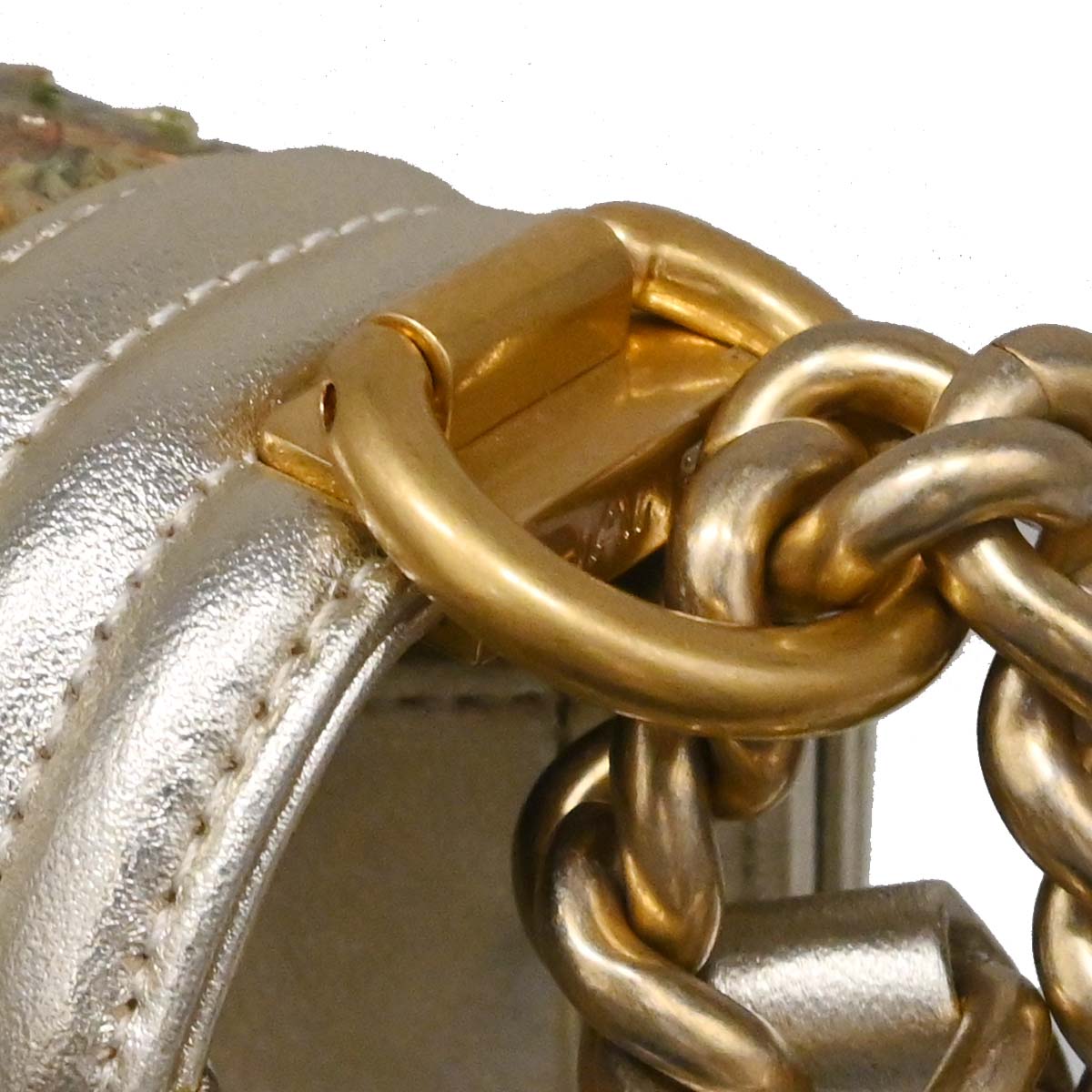 Boy Chanel * Gold Python Medium Shoulder Bag