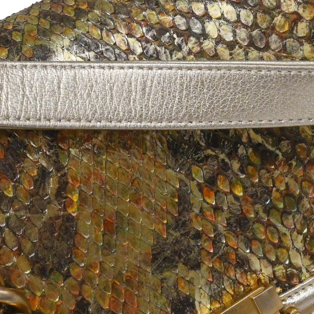 Boy Chanel * Gold Python Medium Shoulder Bag