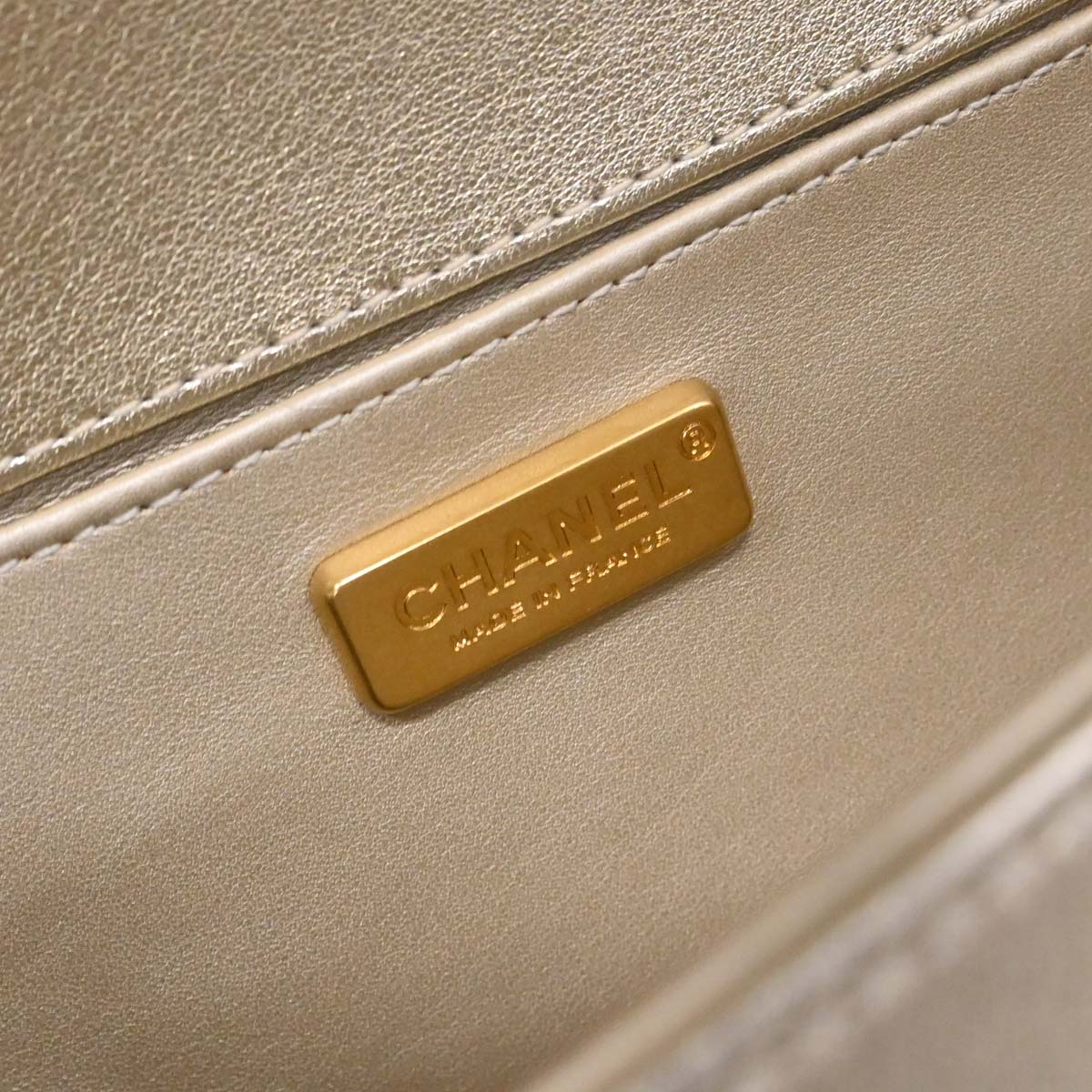 Boy Chanel * Gold Python Medium Shoulder Bag