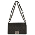Boy Chanel 2015-2016 Gray Calfskin Medium Shoulder Bag
