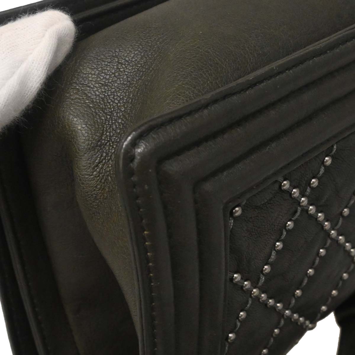Boy Chanel 2015-2016 Gray Calfskin Medium Shoulder Bag