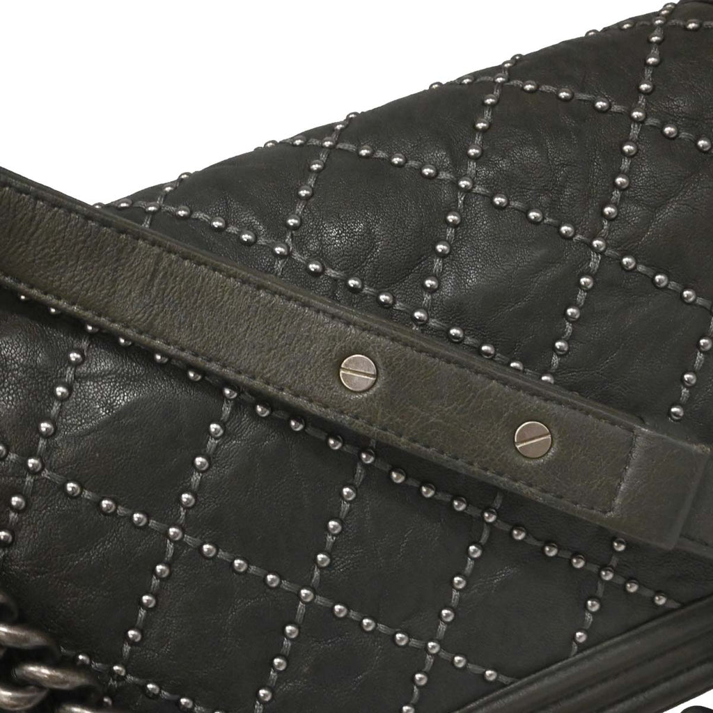 Boy Chanel 2015-2016 Gray Calfskin Medium Shoulder Bag
