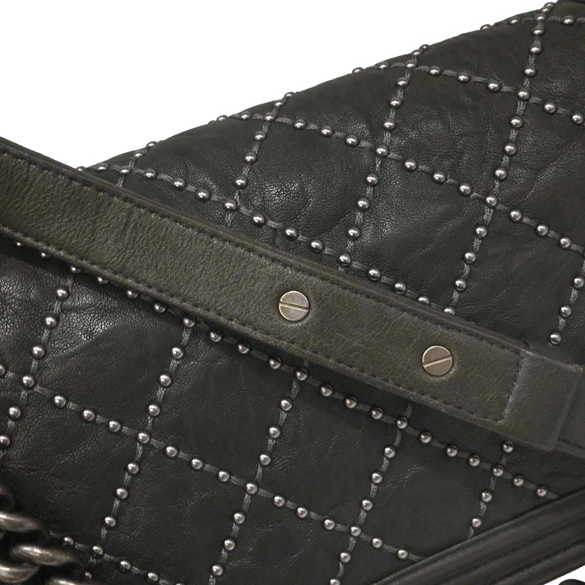 Boy Chanel 2015-2016 Gray Calfskin Medium Shoulder Bag