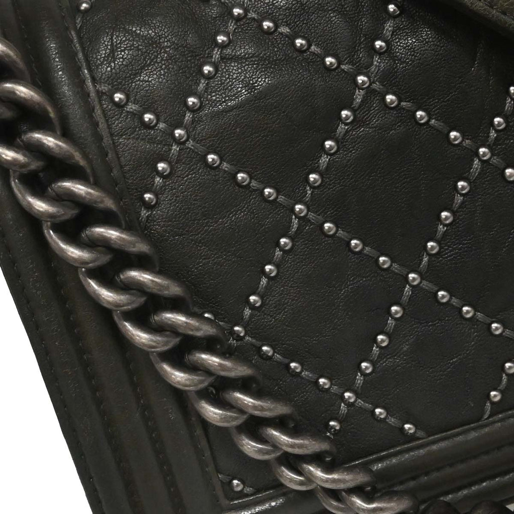 Boy Chanel 2015-2016 Gray Calfskin Medium Shoulder Bag