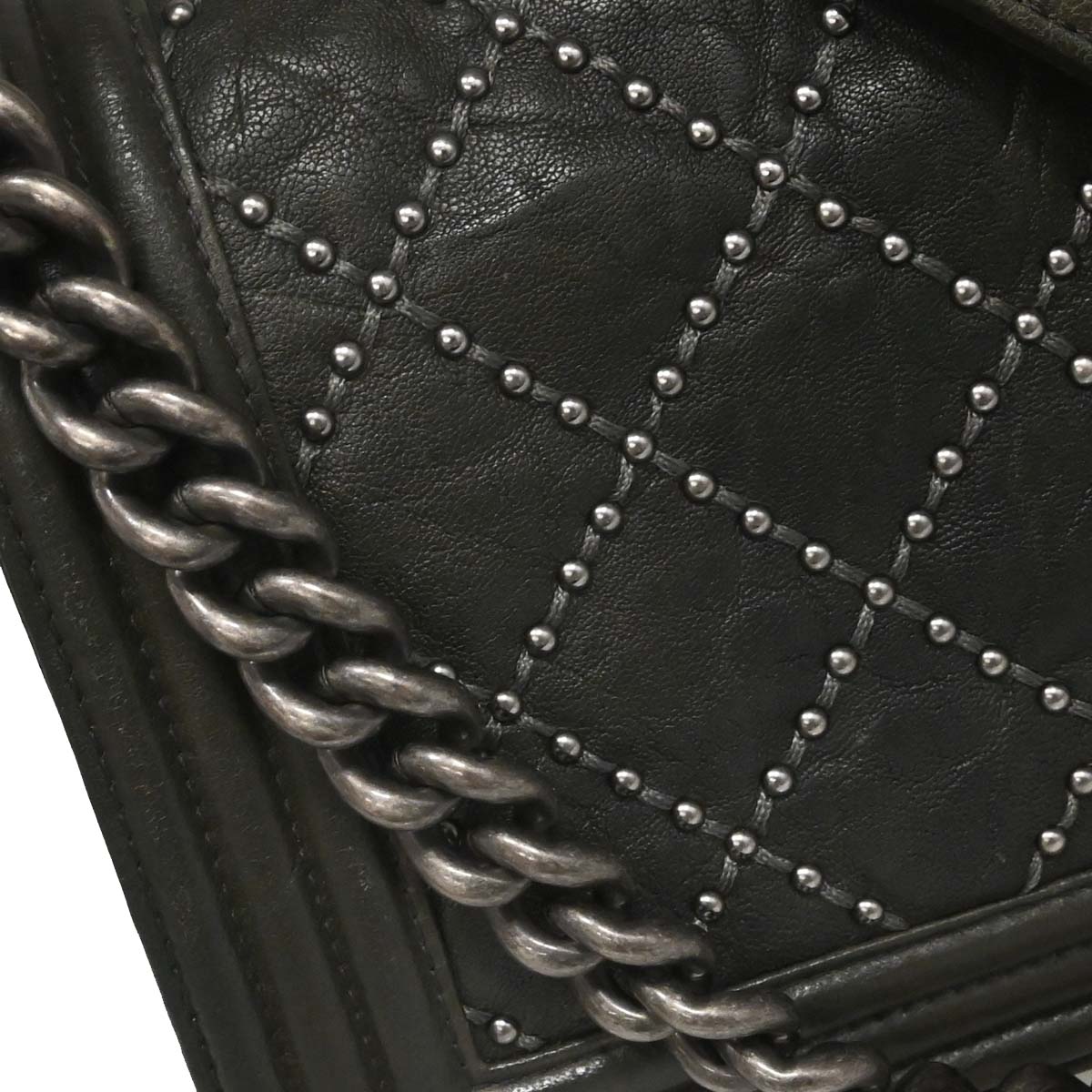 Boy Chanel 2015-2016 Gray Calfskin Medium Shoulder Bag