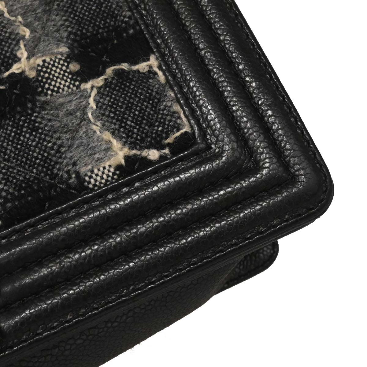 Boy Chanel Black Caviar Tweed Medium Shoulder Bag