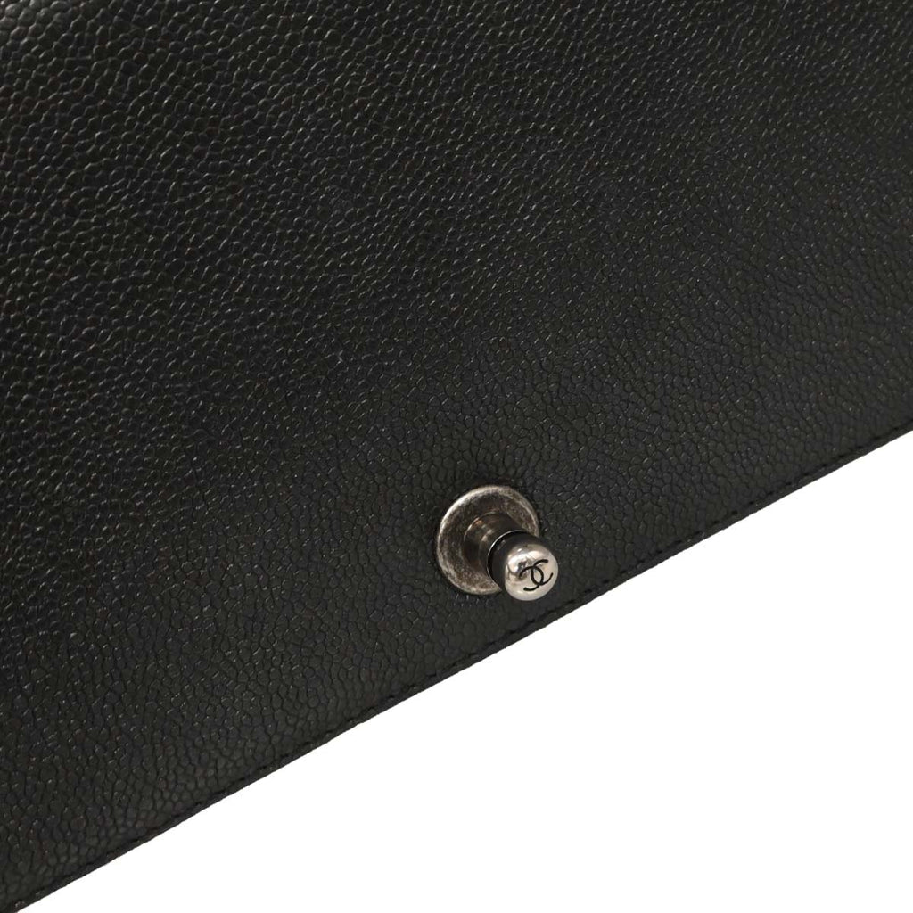 Boy Chanel Black Caviar Tweed Medium Shoulder Bag