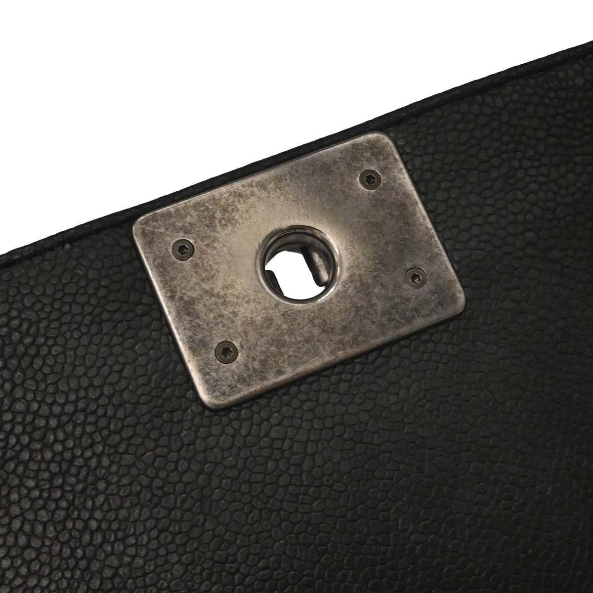 Boy Chanel Black Caviar Tweed Medium Shoulder Bag