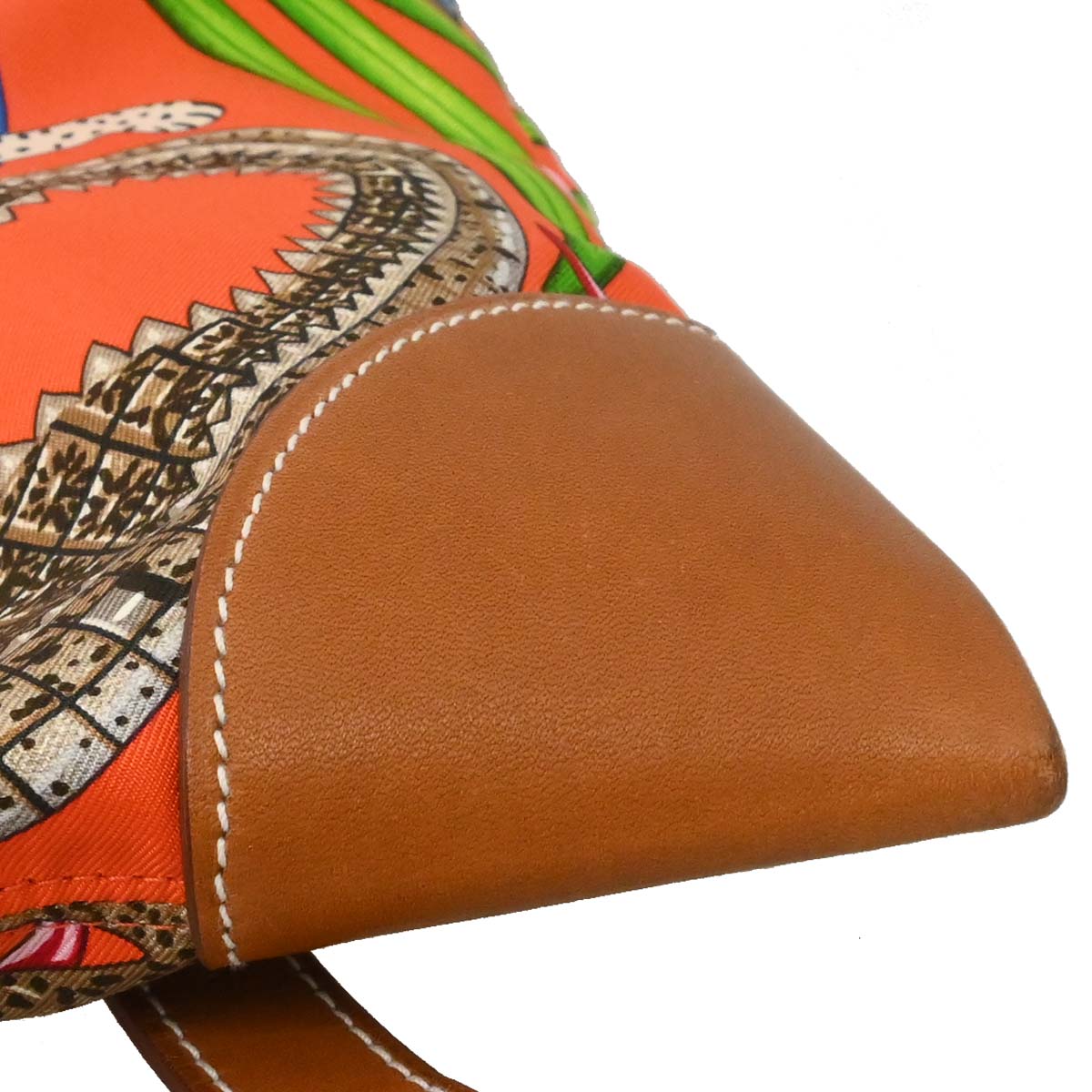 Hermes Orange Silk Silky City 41 Shoulder Bag