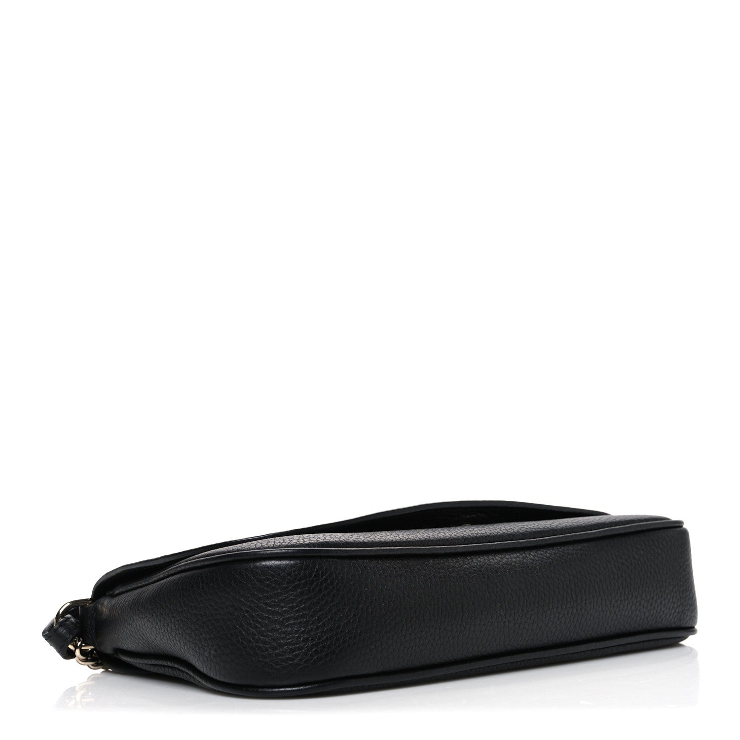 Gucci Pebbled Calfskin Medium Soho Flap Crossbody Black