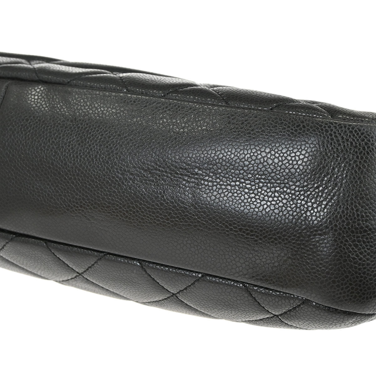 Chanel Black Caviar Skin Tote Chain Handbag