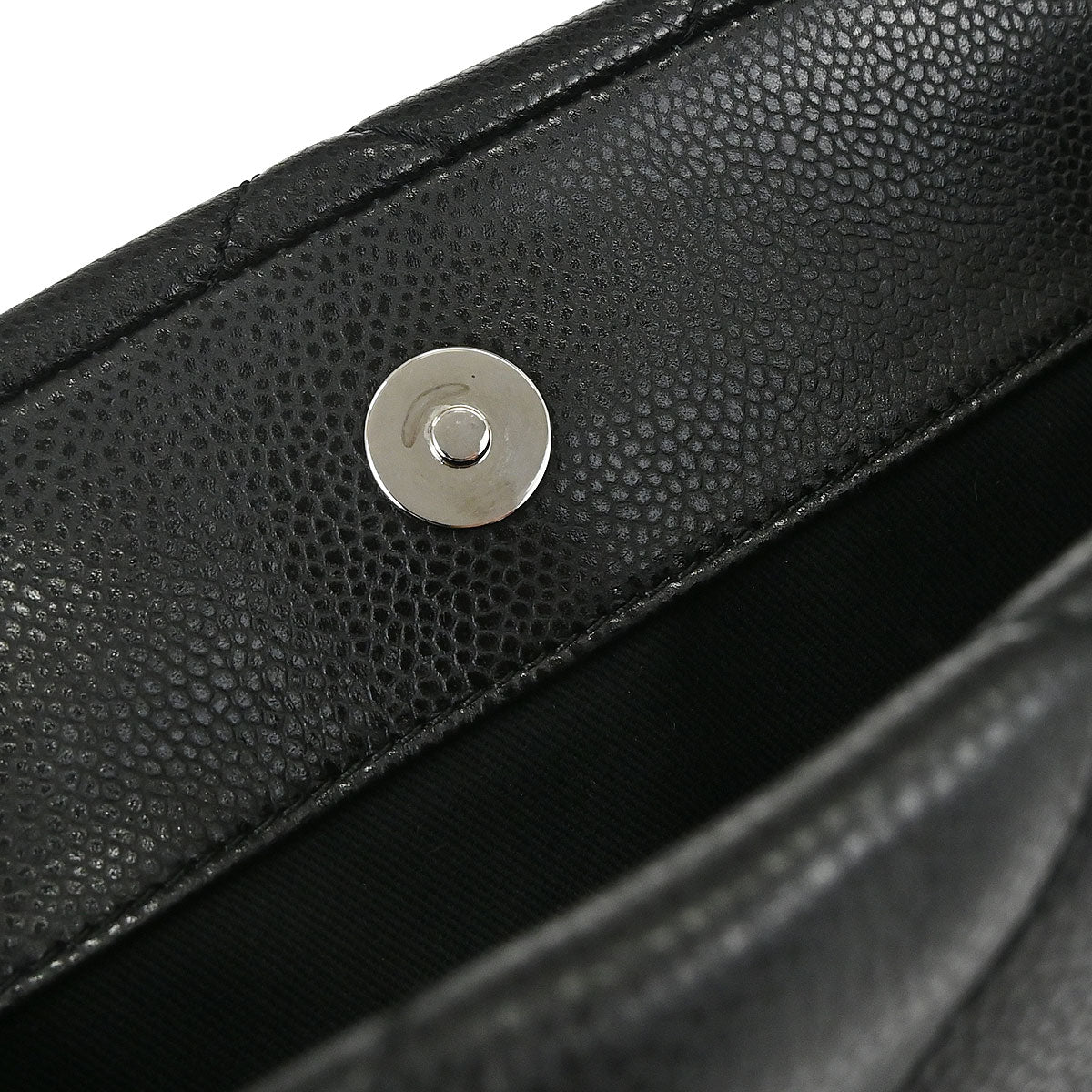 Chanel Black Caviar Skin Tote Chain Handbag
