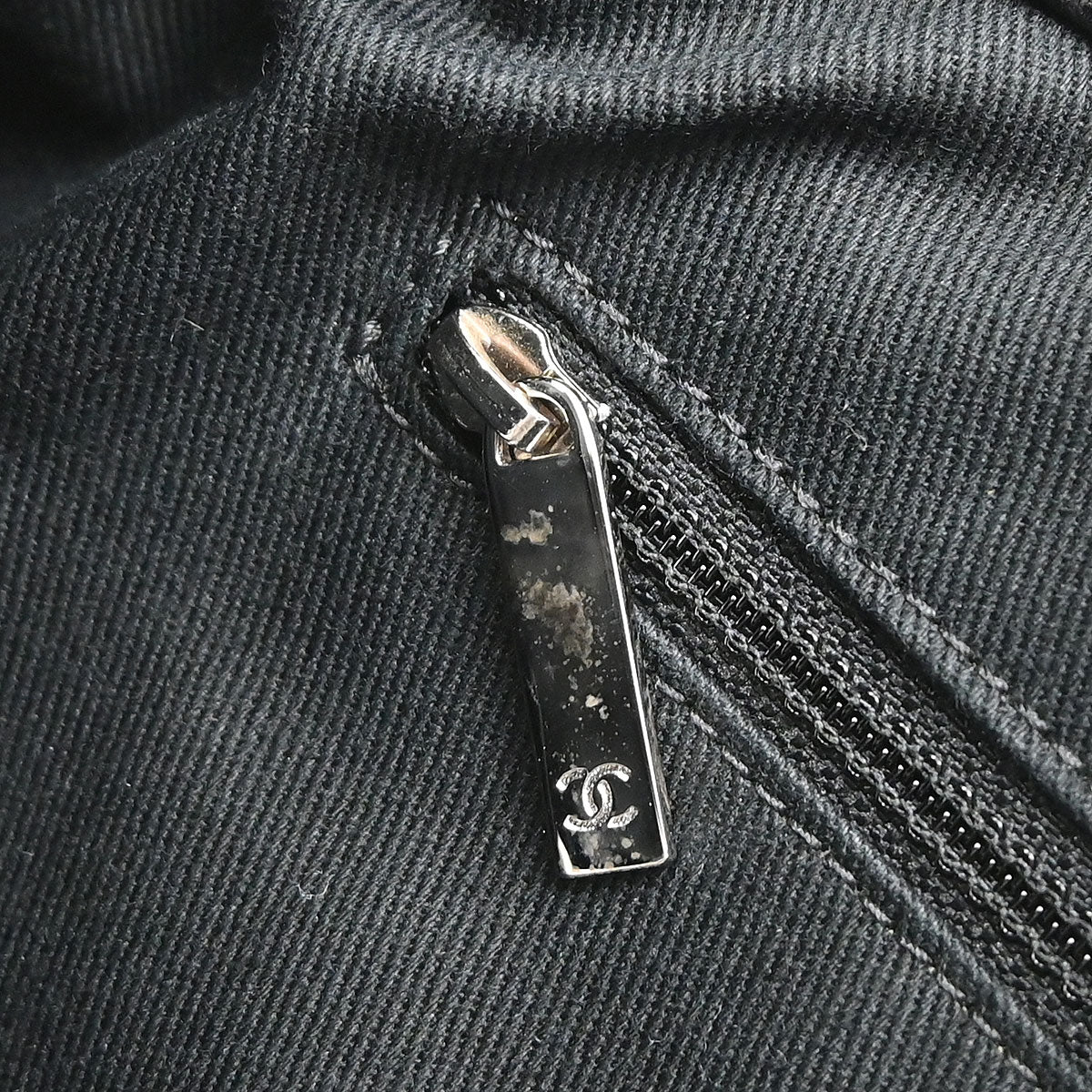 Chanel Black Caviar Skin Tote Chain Handbag