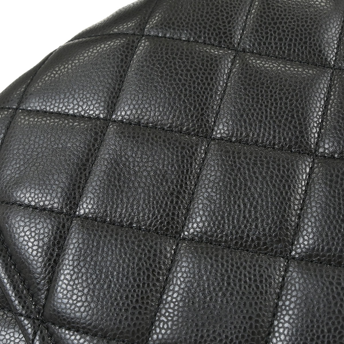Chanel Black Caviar Skin Tote Chain Handbag