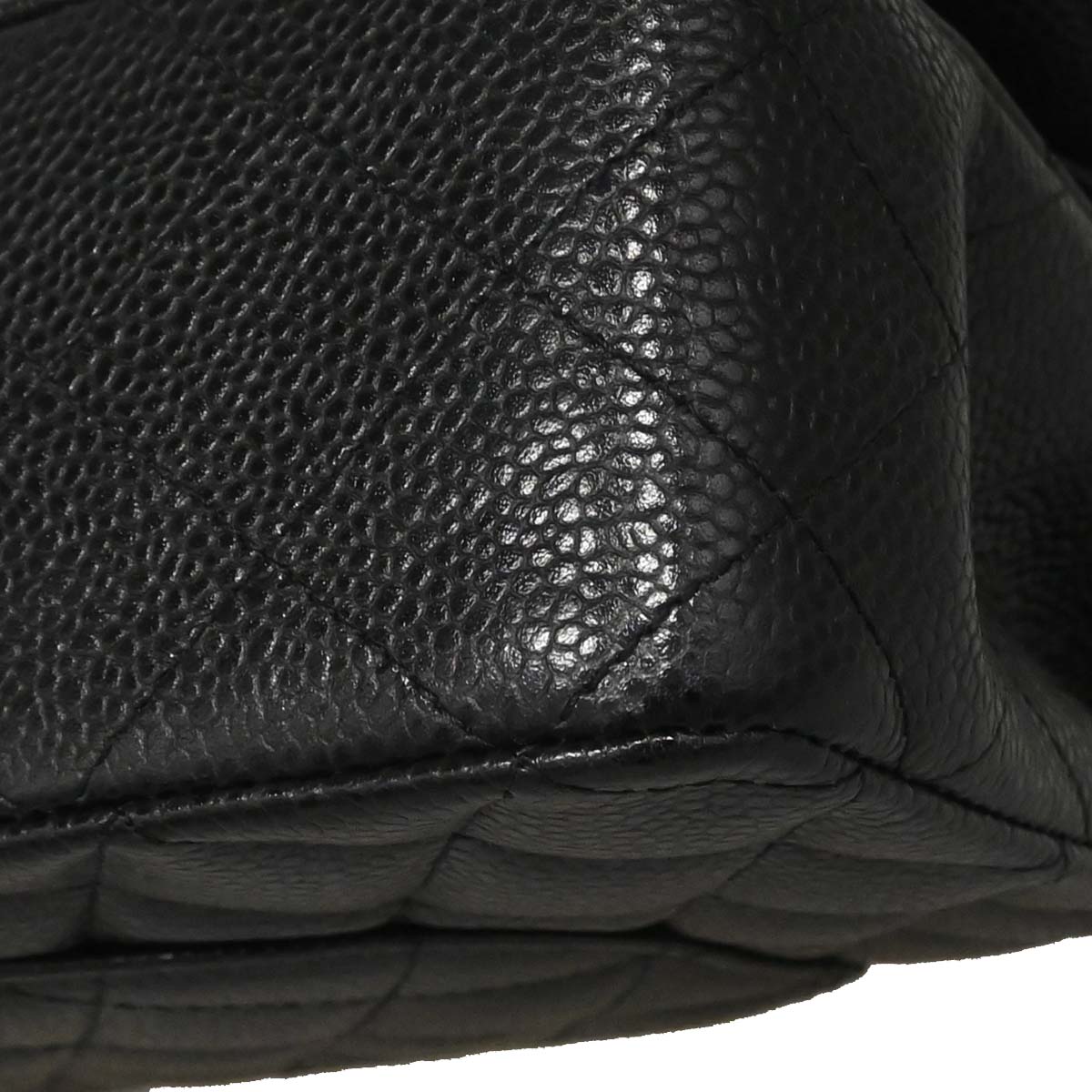 Chanel Black Caviar Skin Medium Classic Double Flap Shoulder Bag