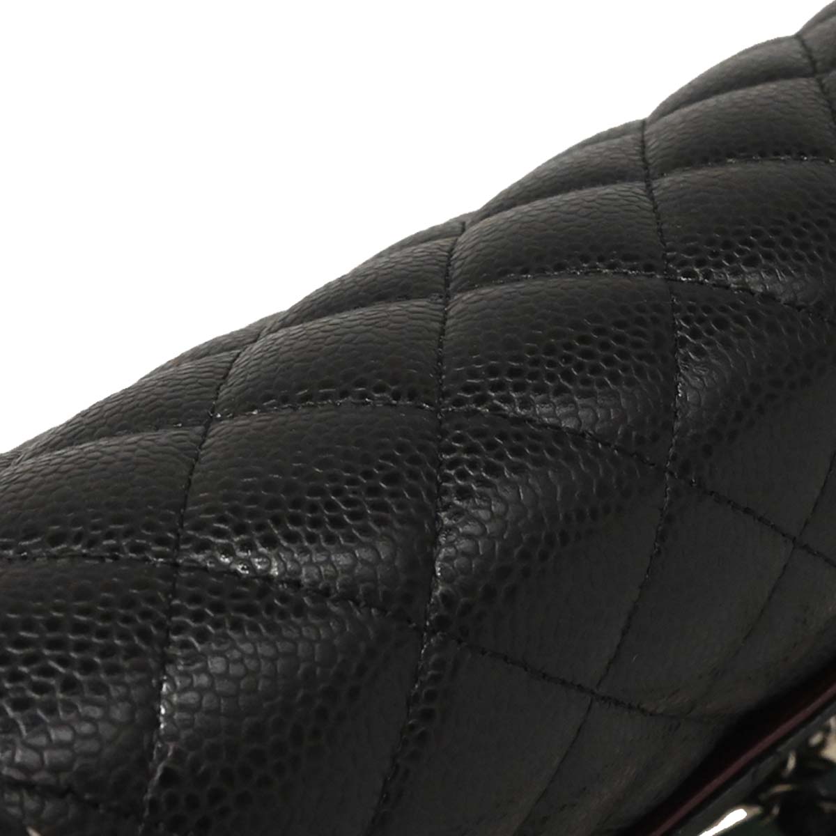 Chanel Black Caviar Skin Medium Classic Double Flap Shoulder Bag