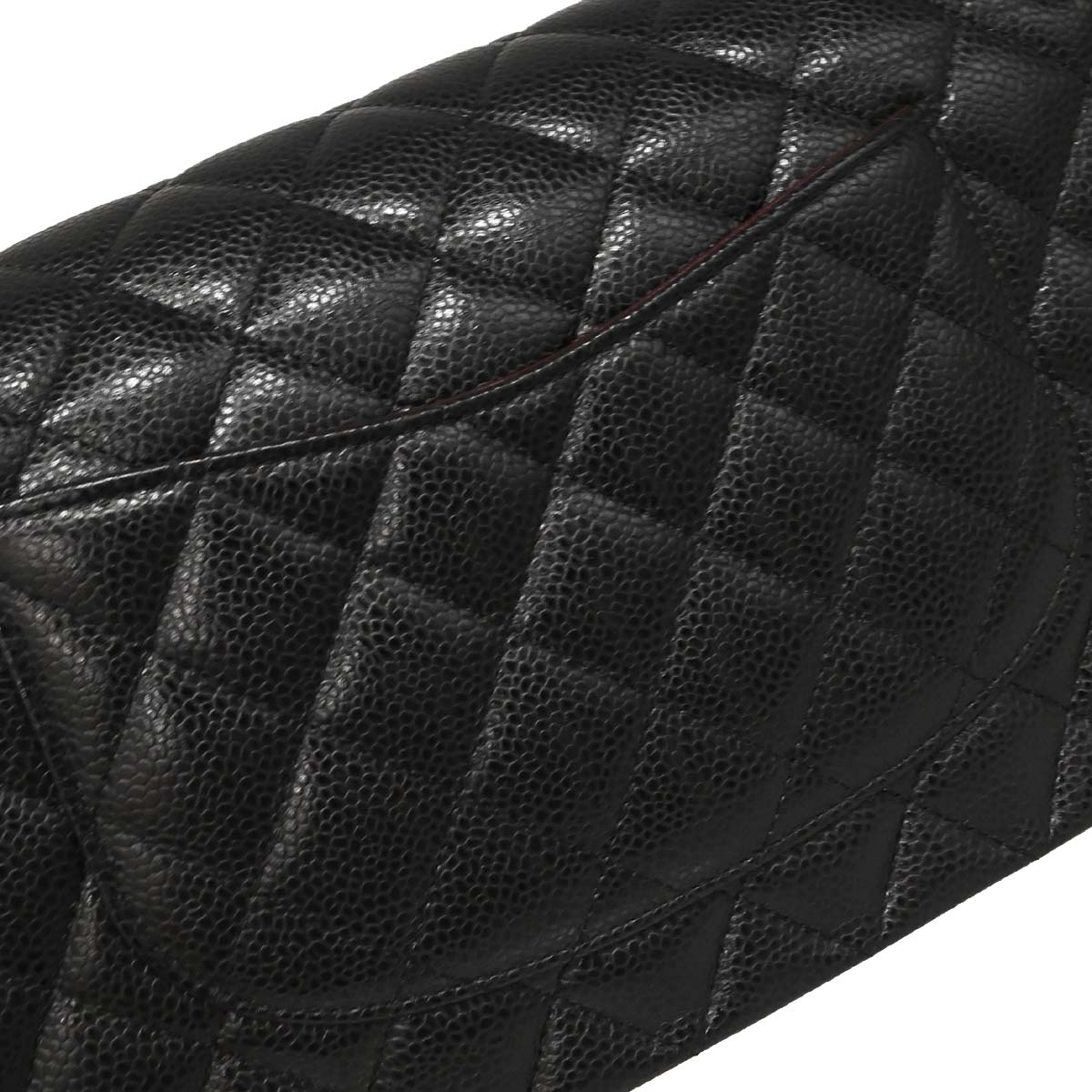 Chanel Black Caviar Skin Medium Classic Double Flap Shoulder Bag