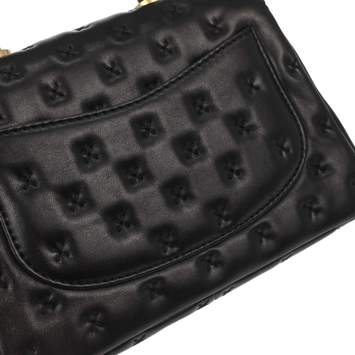 Chanel 2017 Black Lambskin Top Handle 2way Shoulder Handbag