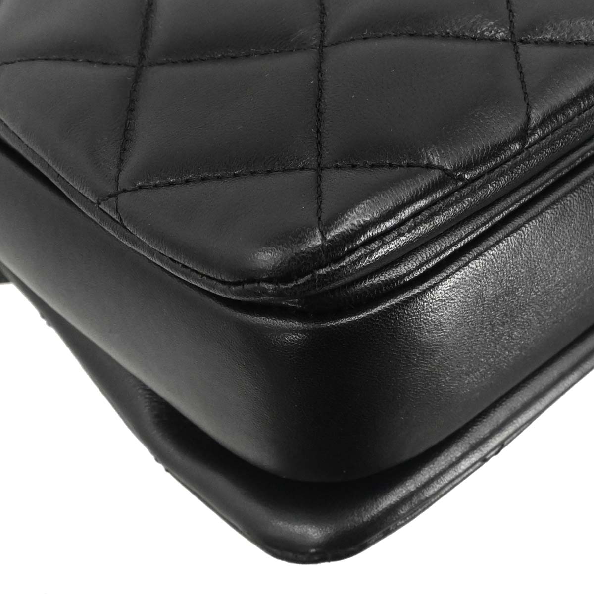 Chanel 2014 Black Lambskin Top Handle 2way Shoulder Handbag