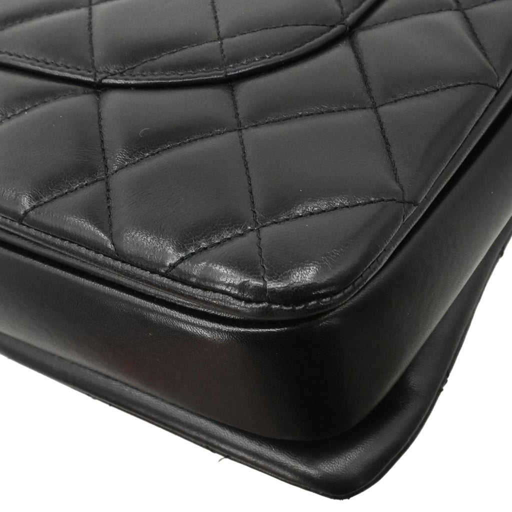 Chanel 2014 Black Lambskin Top Handle 2way Shoulder Handbag