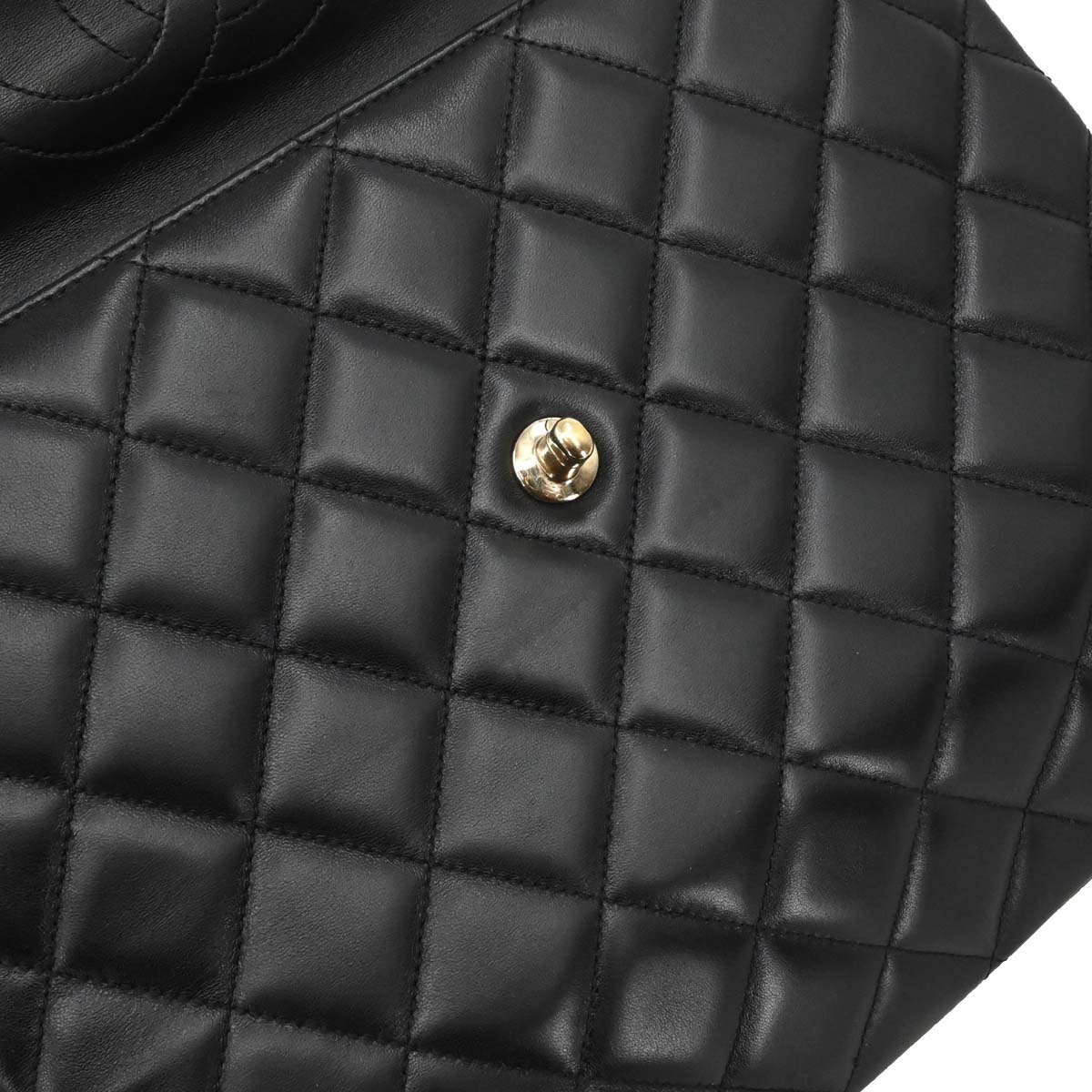 Chanel 2014 Black Lambskin Top Handle 2way Shoulder Handbag