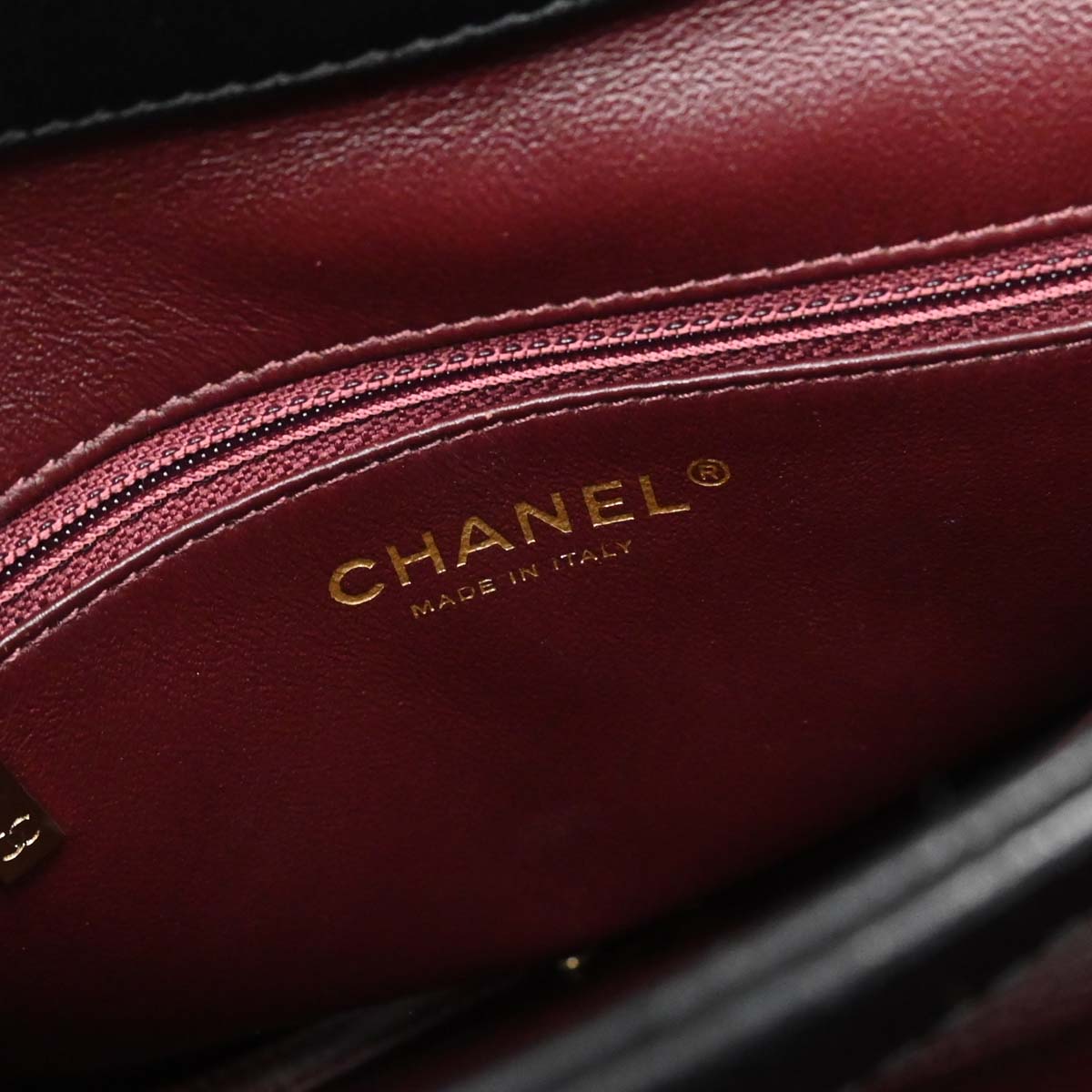 Chanel 2014 Black Lambskin Top Handle 2way Shoulder Handbag