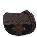 Chanel Brown Calfskin Pony Hair Paris-Dallas Saddle Shoulder Bag