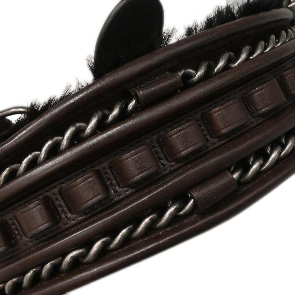 Chanel Brown Calfskin Pony Hair Paris-Dallas Saddle Shoulder Bag