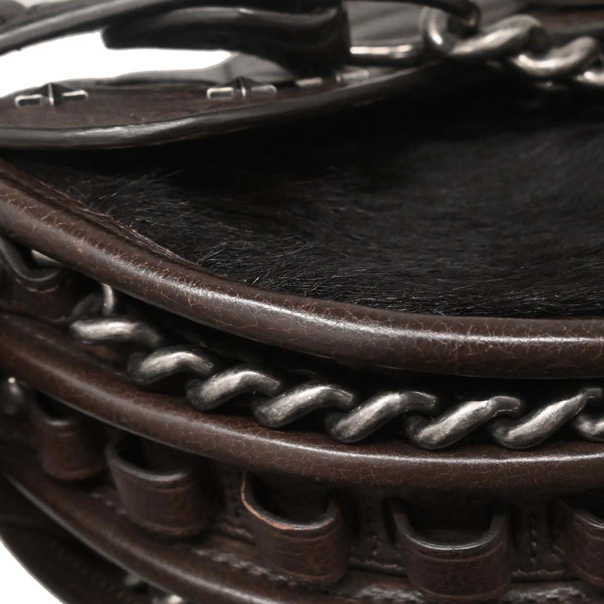Chanel Brown Calfskin Pony Hair Paris-Dallas Saddle Shoulder Bag
